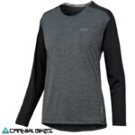 Jersey IXS Mujer Flow X grafito negro vista frontal