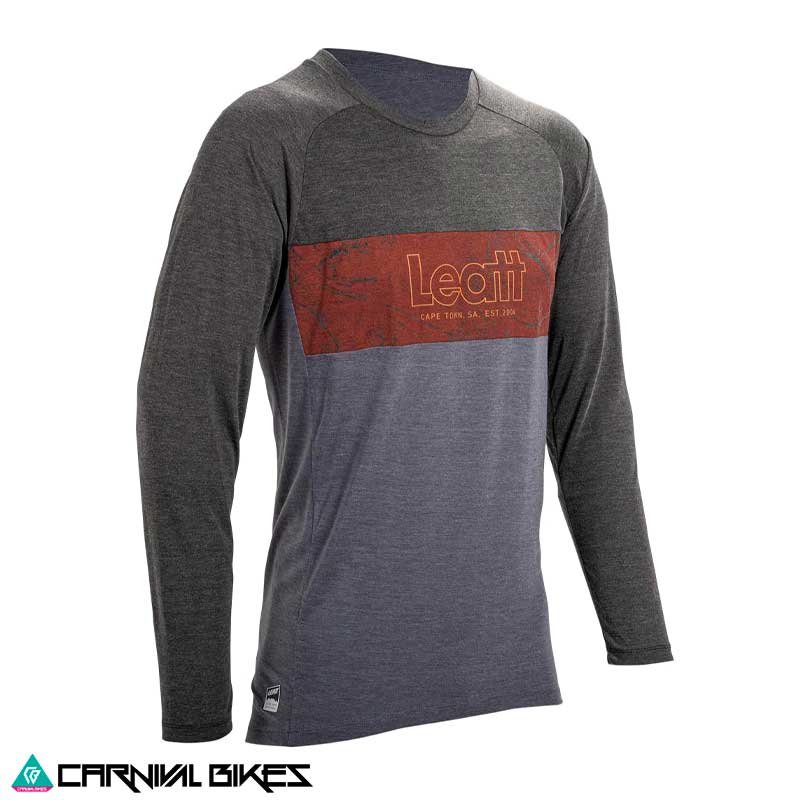Jersey Leatt Gravity 2 V25 Negro vista frontal