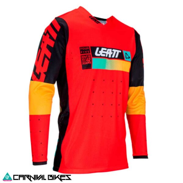 Jersey Leatt Moto 4.5 V24 Rojo vista frontal