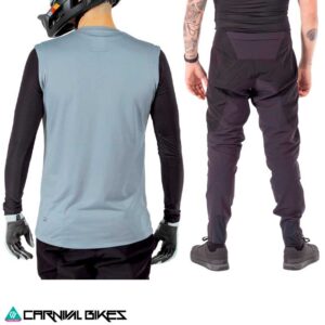 Kit Leatt MTB Ride 1 V25 Titanium con rider – vista trasera
