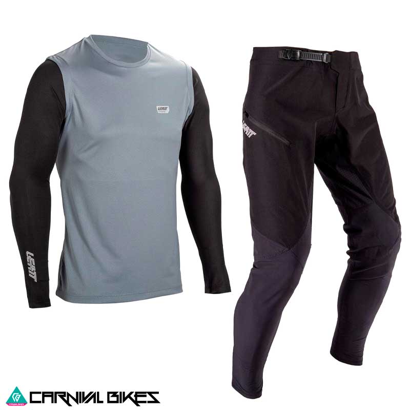 Kit Leatt MTB Ride 1 V25 Titanium vista frontal