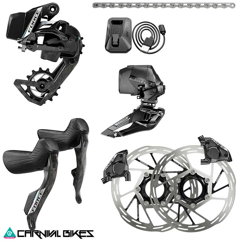 SRAM Force AXS Groupset 2x12 E1 vista frontal