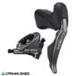 Vista frontal Freno Shimano GRX Di2 ST-RX815 BR-RX810 trasero 2x11V