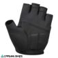 Palma del guante Shimano Airway negro con acolchado estratégico y superficie antideslizante para ciclismo.