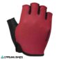 Guante Shimano Airway rojo para ciclismo de ruta, vista frontal con diseño ventilado y ergonómico