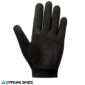 Palma del guante Shimano Explorer FF negro, con acolchado ergonómico y superficie antideslizante.