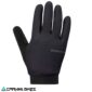 Guante Shimano Explorer FF negro para ciclismo, vista frontal con diseño completo y protección integral