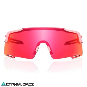 Lente Shimano EQUINOX marco Smoky Pink con lente Ridescape visto desde el frente