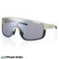 Vista lateral del lente Shimano Pulsar Ivory con lente fotocromático gris para ciclismo de ruta y gravel en Chile