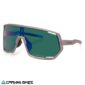 Gafas Shimano TECHNIUM gravel bronze gold con diseño envolvente, vista lateral