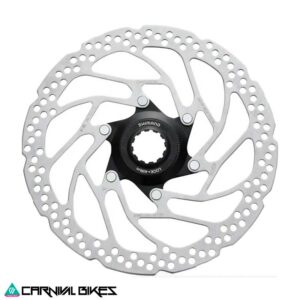 Vista frontal rotor disco Shimano SM-RT30 180mm
