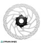 Vista frontal rotor disco Shimano SM-RT30 180mm