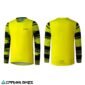 Vista frontal y trasera del jersey Shimano Myoko L.S. amarillo para ciclismo MTB en Chile