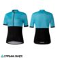 Vista frontal y trasera del jersey Shimano Element manga corta para mujer en color pervinca, ideal para ciclismo en Chile